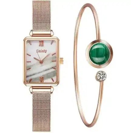 Reloj Lujoso Esmaralda + Brazalete - El Bazar Digital